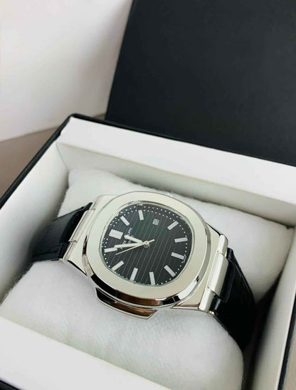 Patek Philippe – Black Silver Leather Edition