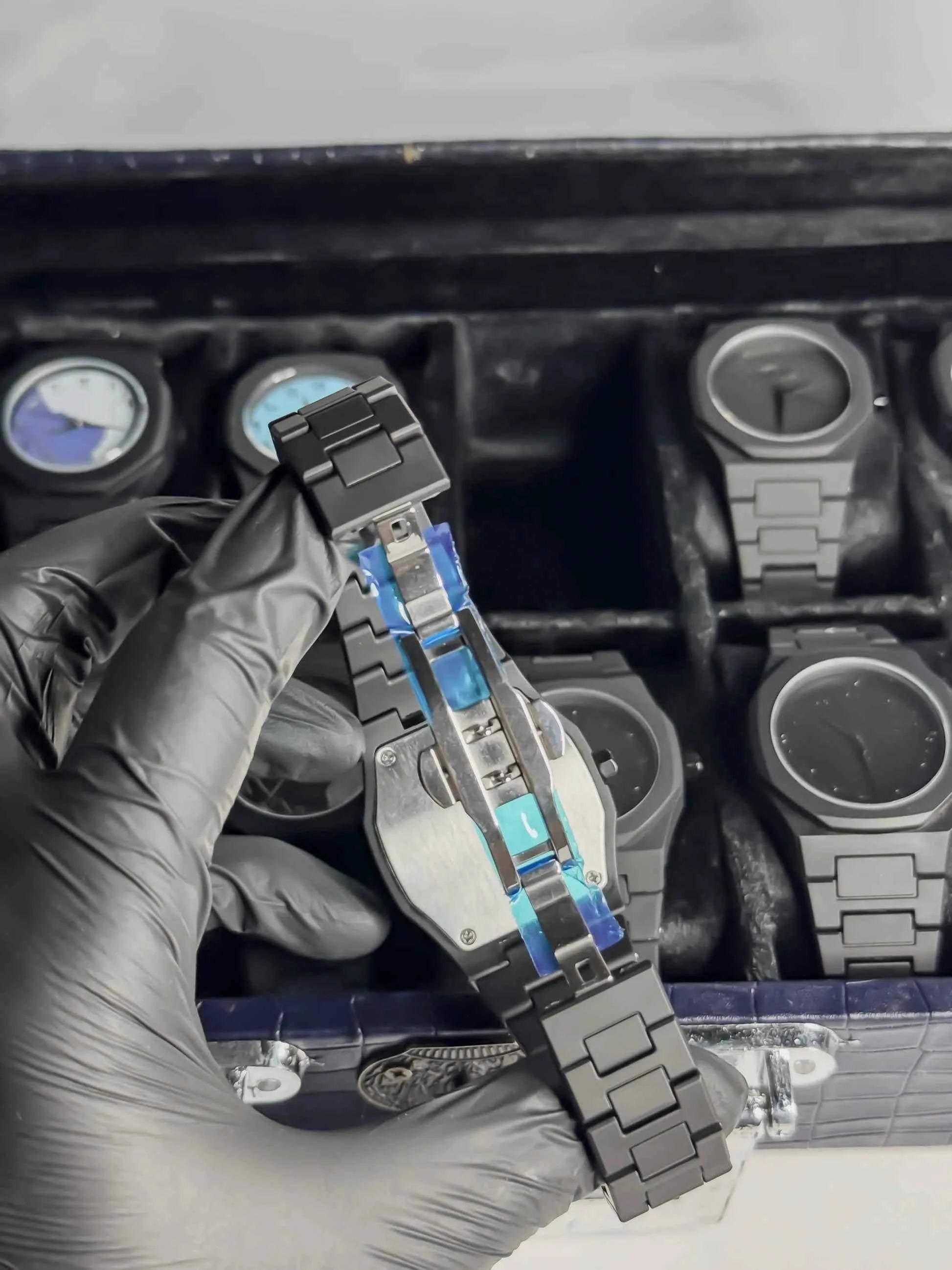 Arabic Aura Watch - Blue & White Dial - with Box