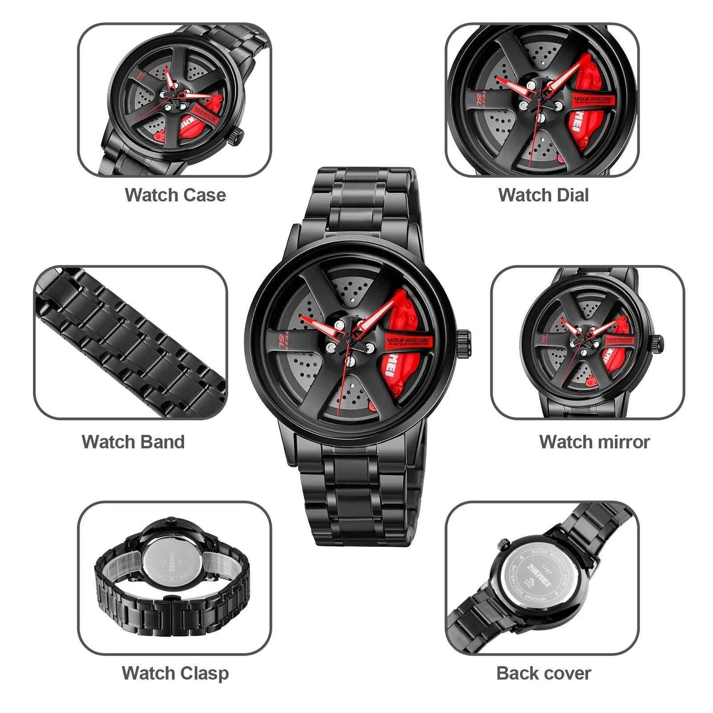 Wheels Rim Watch | 3 Colors Available - with Box
