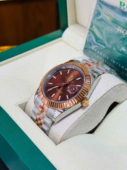 Rolex Date Just | Chocolate Bronze Dial | Two-Tone
