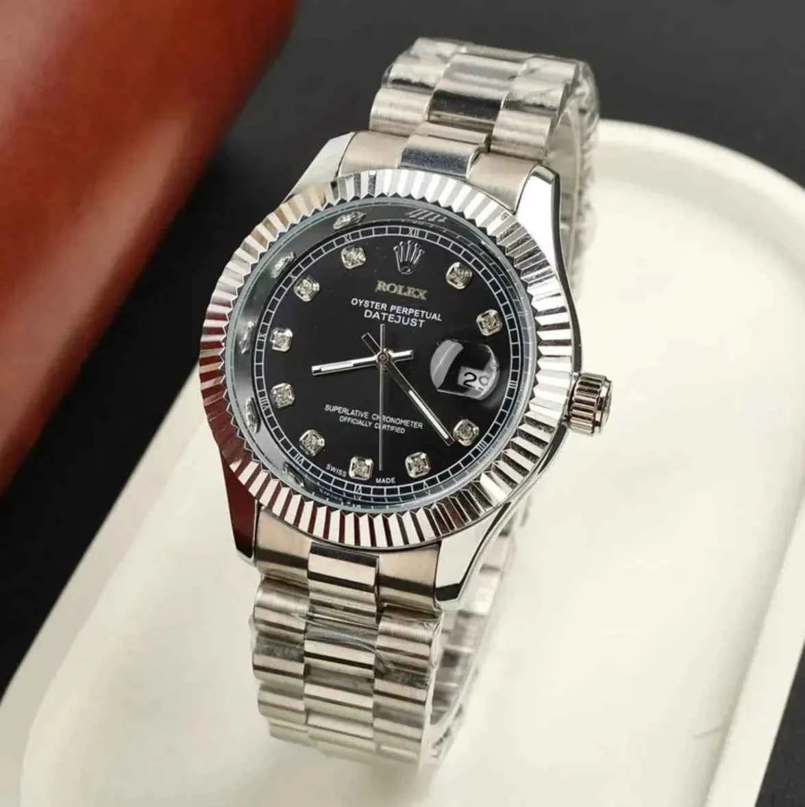 Rolex Royale Date Just - Silver Black