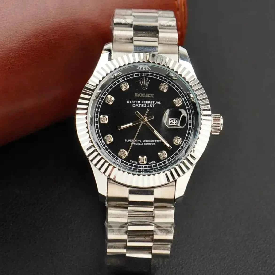 Rolex Royale Date Just - Silver Black