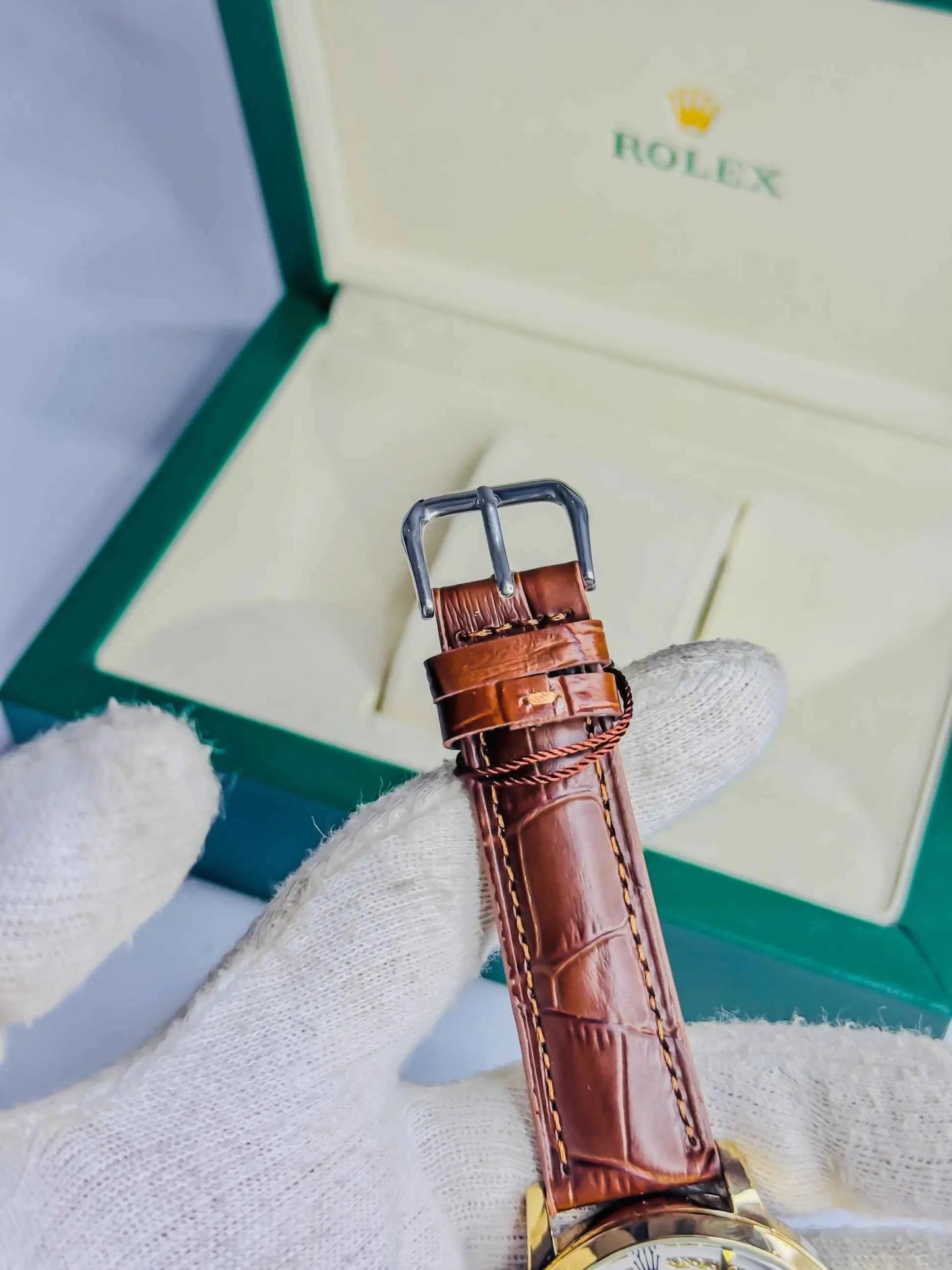 Rolex Automatic Skeleton – Brown Leather Edition