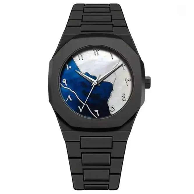 Arabic Aura Watch - Blue & White Dial - with Box