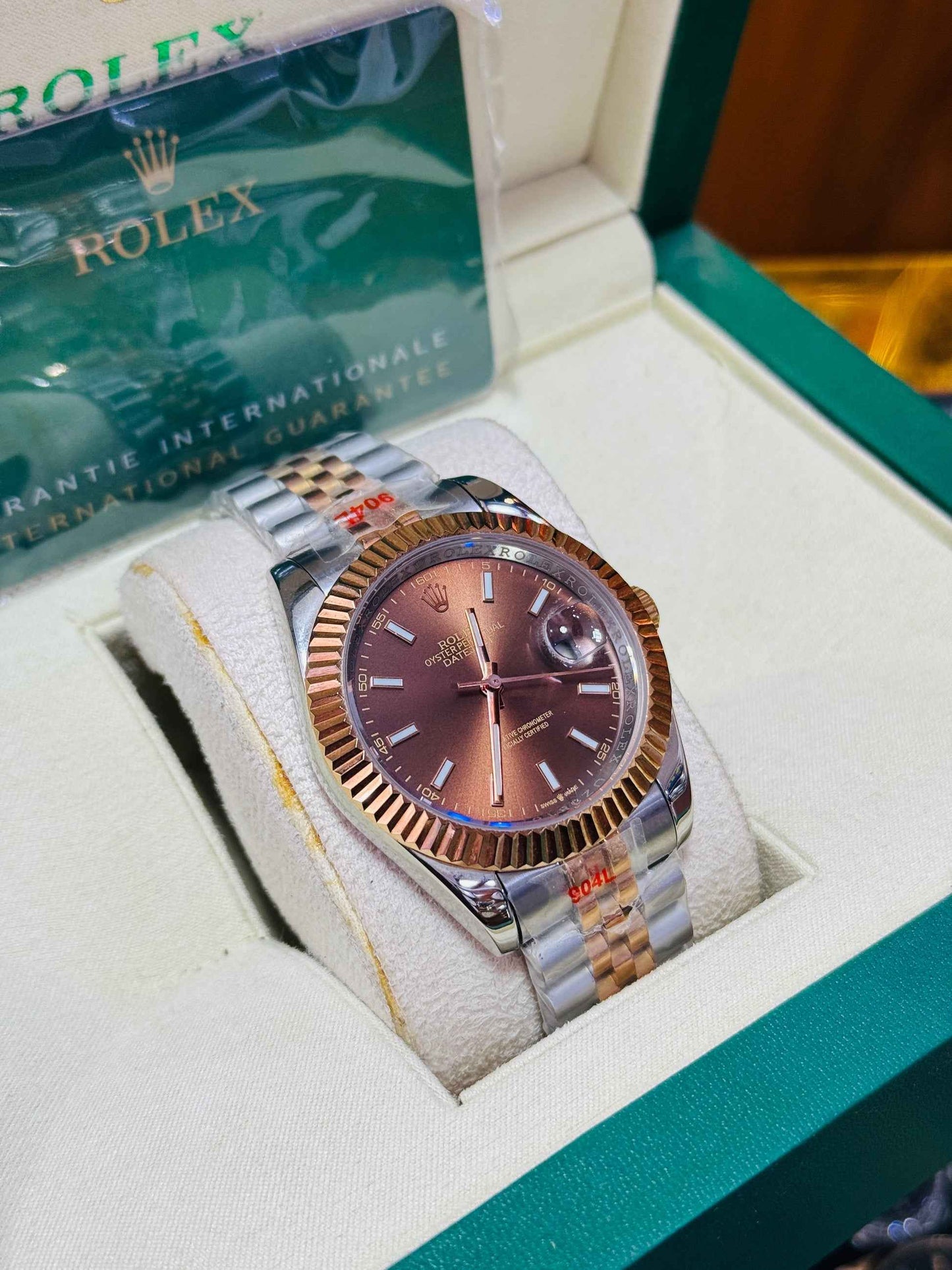 Rolex Date Just | Chocolate Bronze Dial | Two-Tone
