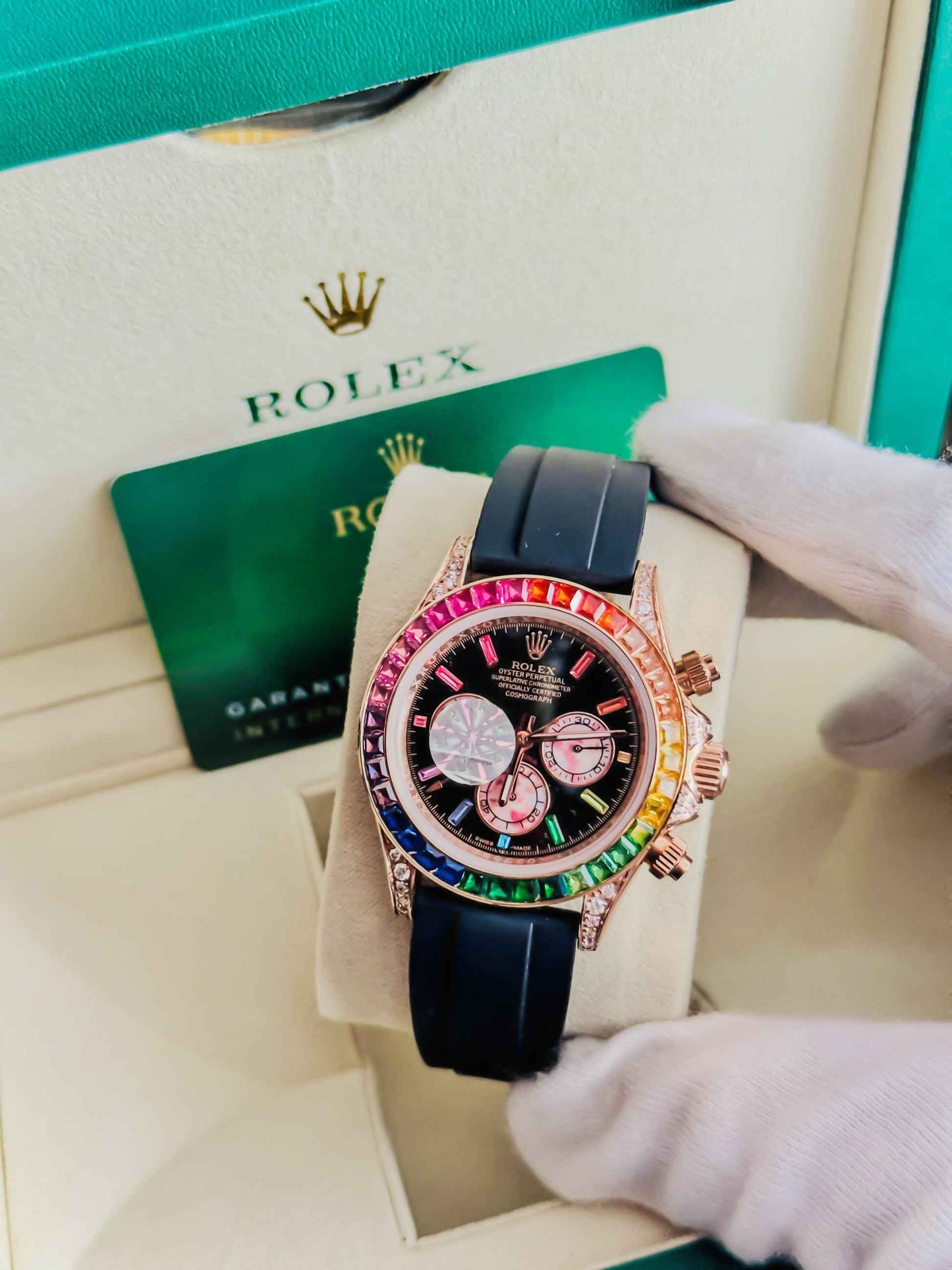 Rolex Rainbow Daytona | Luxury Strap Edition