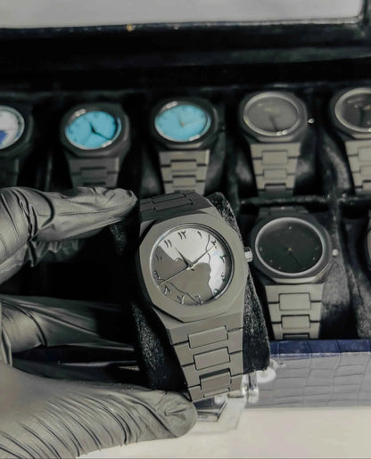 Arabic Aura Watch - Black & White Dial - with Box