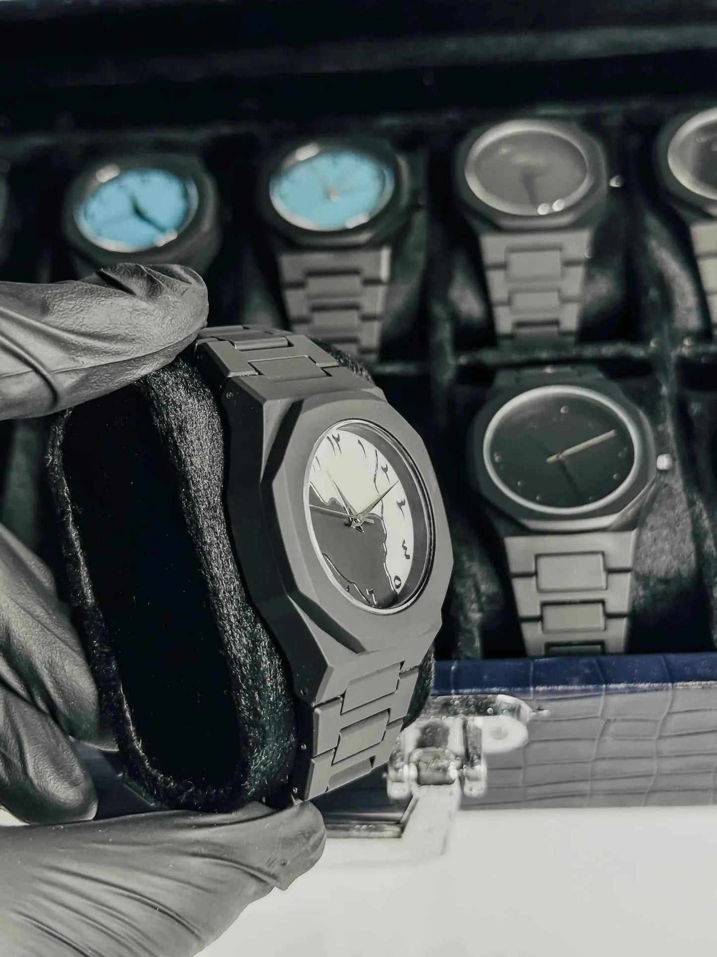 Arabic Aura Watch - Black & White Dial - with Box