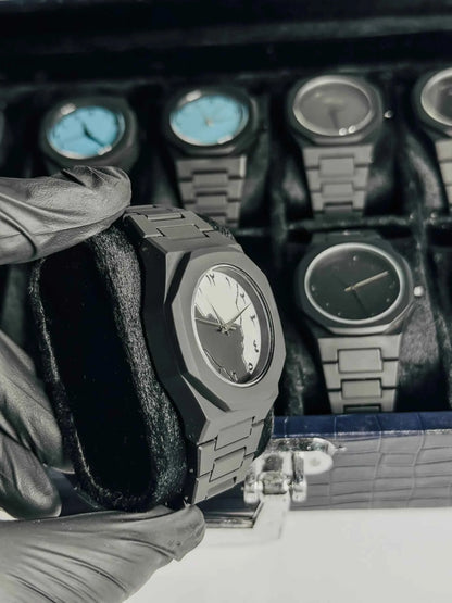 Arabic Aura Watch - Black & White Dial - with Box