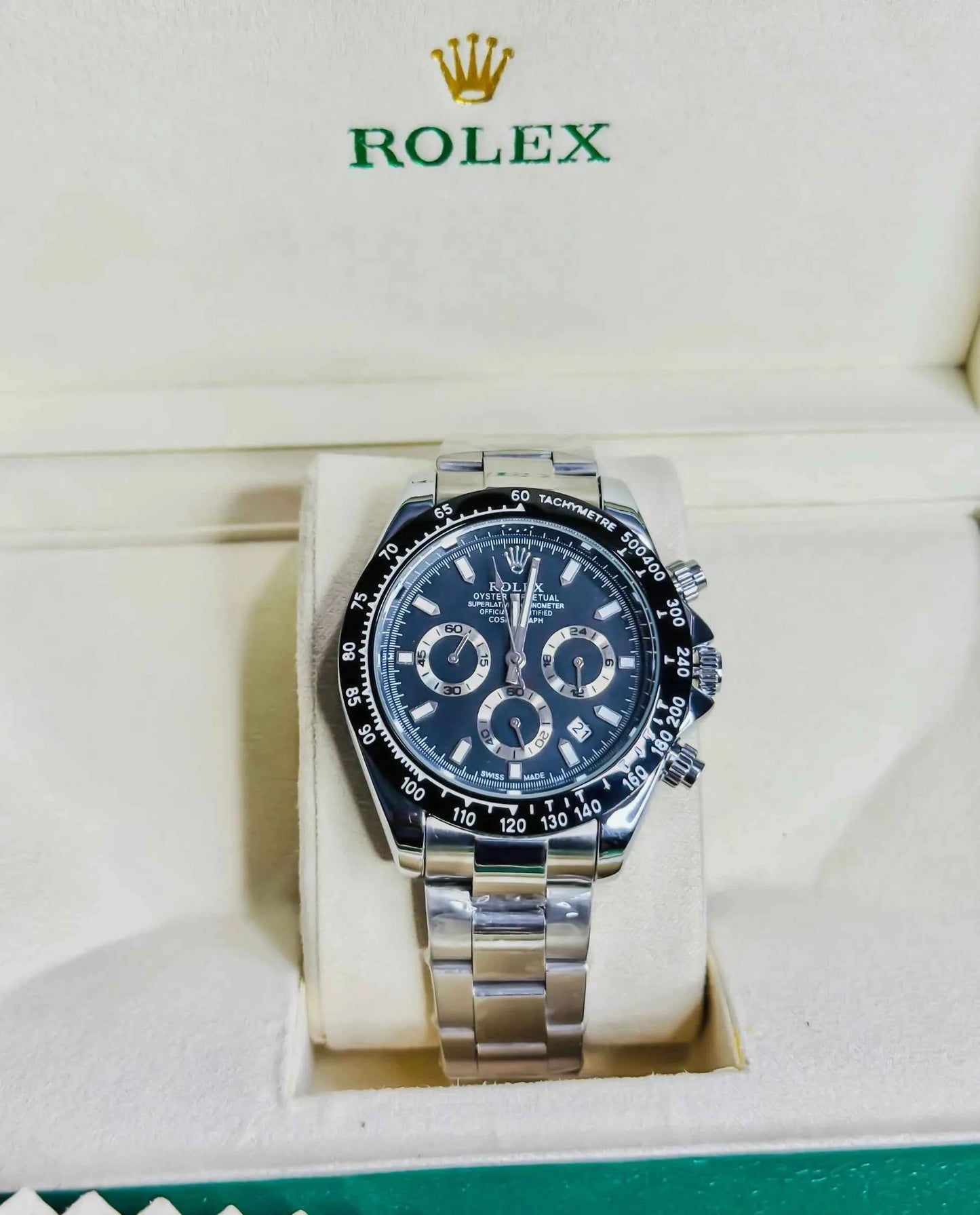 Rolex Daytona Silver - Black Dial Chronograph Edition