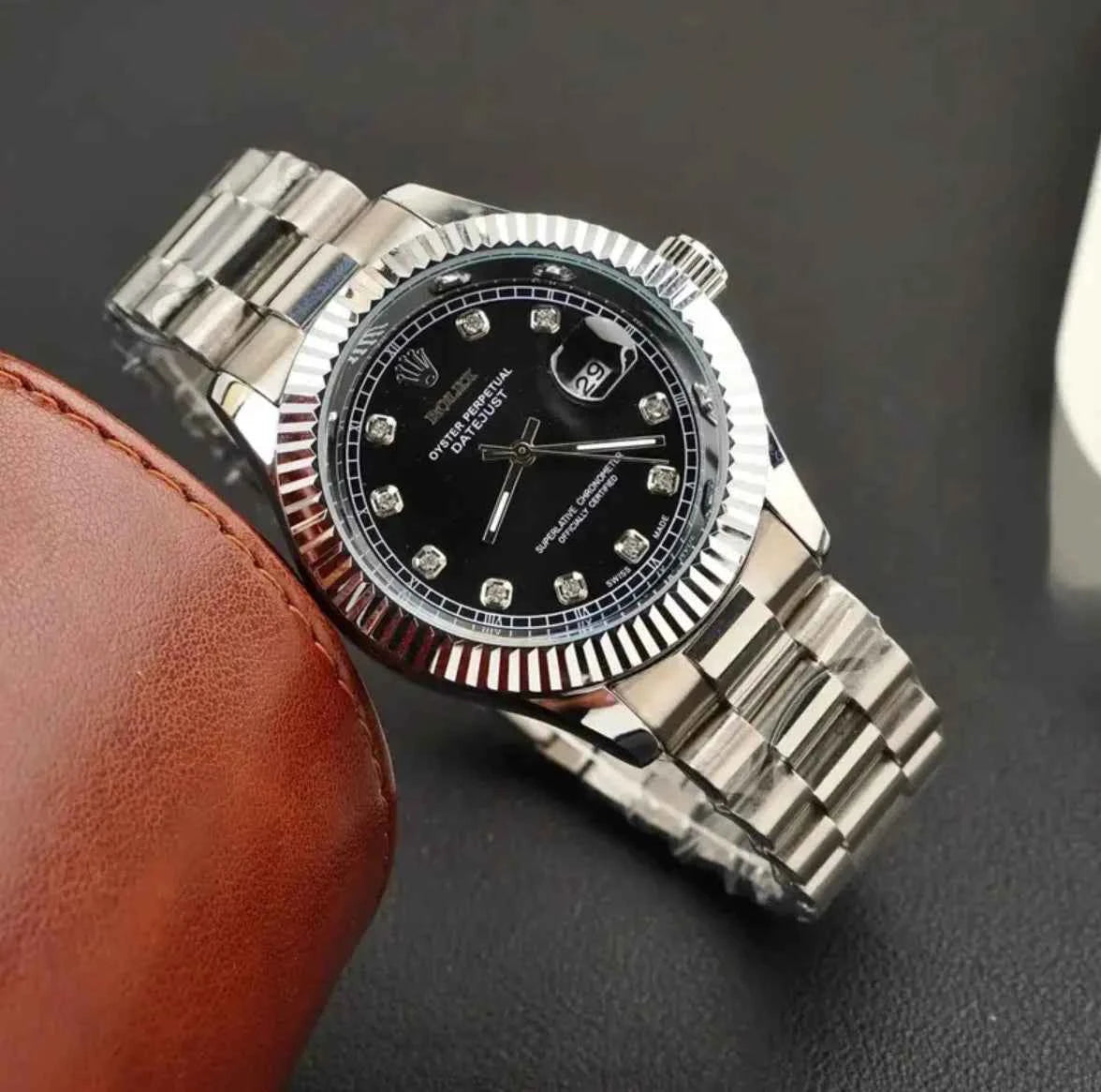 Rolex Royale Date Just - Silver Black