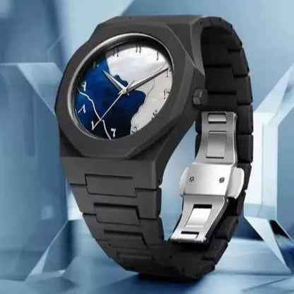 Arabic Aura Watch - Blue & White Dial - with Box