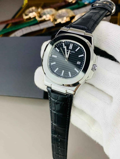 Patek Philippe – Black Silver Leather Edition